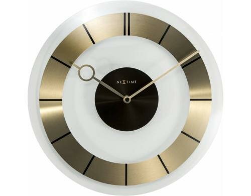 NexTime Wanduhr Retro Gold Durchmesser 31 cm