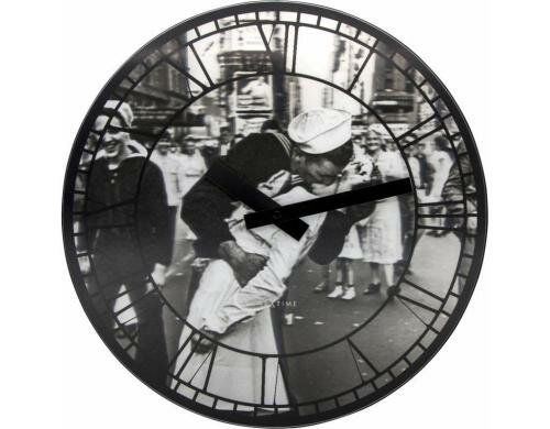 NexTime Wanduhr Kiss Me In New York Durchmesser 39.5 cm