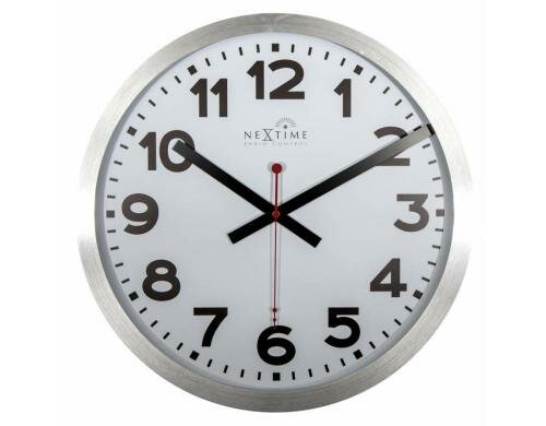 NexTime Wanduhr Station RCC Weiss Durchmesser 35 cm