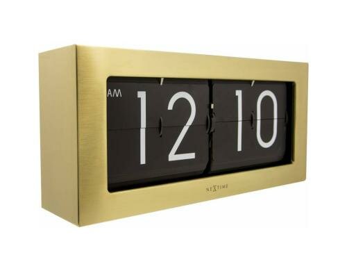 NexTime Wecker Big Flip Gold 36 x 16.5 cm