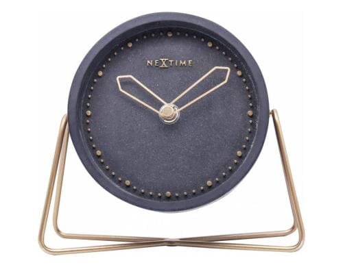 NexTime Tischuhr Cross Schwarz 17.5 x 15.5 x 5 cm
