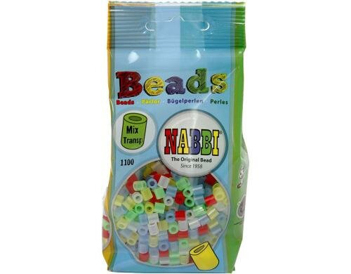 Creativ Company Bügelperlen Nabbi Medium 1100 Stück, Transparente Farben