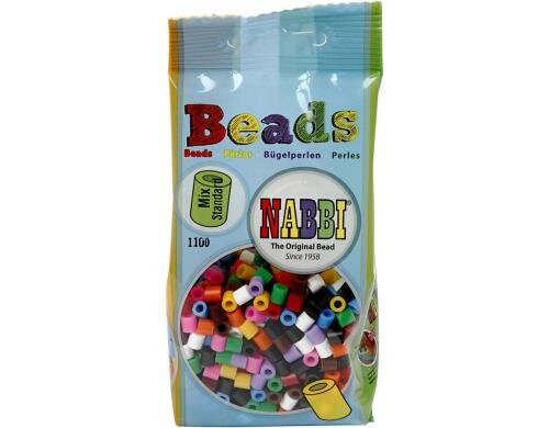 Creativ Company Bügelperlen Nabbi Medium 1100 Stück, Standard Farben
