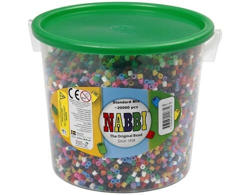 Creativ Company Bügelperlen Nabbi Medium 20000 Stück, Transparente Farben