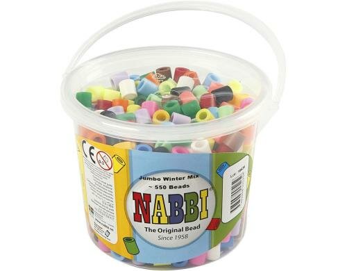 Creativ Company Bügelperlen Nabbi JUMBO 550 Stück, Zusatz-Farben