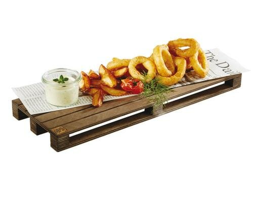 Paderno Servierplatte Palette 40cm Grösse 40x15x3cm, Birke