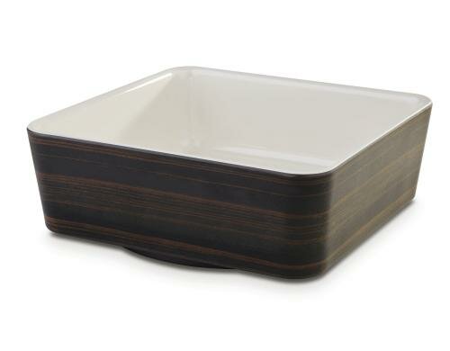 Paderno Salatschüssel weiss/braun Grösse 20x20x7cm, 1.5 Liter, Melamin