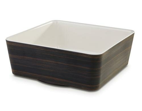Paderno Salatschüssel weiss/braun Grösse 24x24x9cm,  3.5 Liter, Melamin