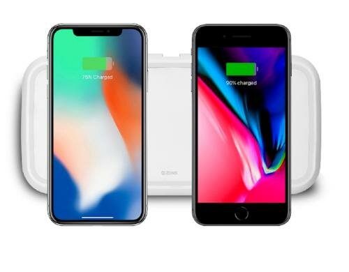 Zens Fast Wireless Charger Dual 10W weiss