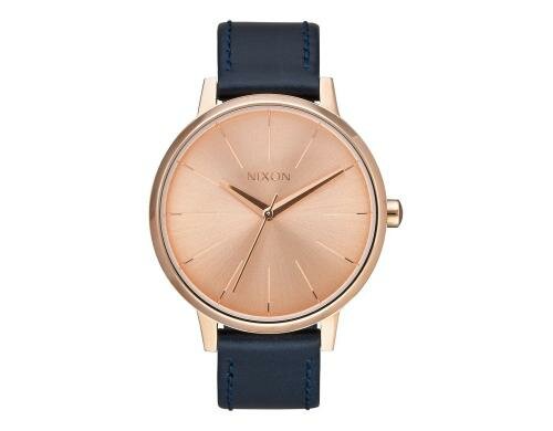 Nixon Kensington Leather Rose Gold Navy Damenuhr, 37mm