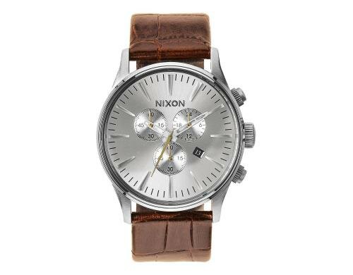 Nixon Sentry Chrono Leather Saddle Gator Herrenuhr, 42mm