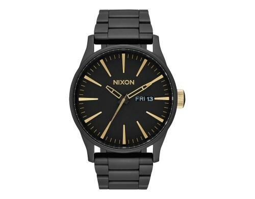 Nixon Sentry SS Matte Black Gold Herrenuhr, 42mm