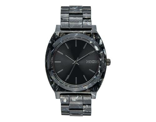 Nixon Time Teller Acetate Black Silver Damenuhr, 40mm