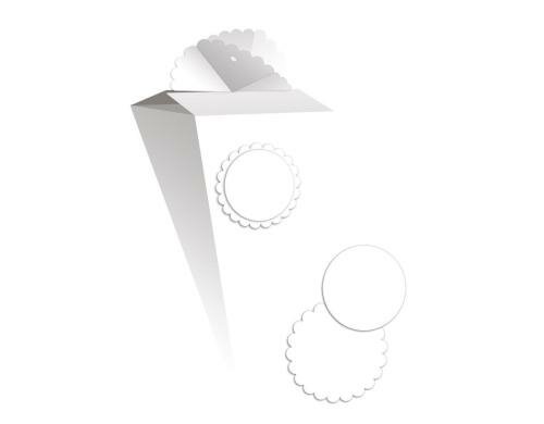 Ursus Schultüte Uni weiss 300 g/m2, 11.5 x 25 x 11.5 cm