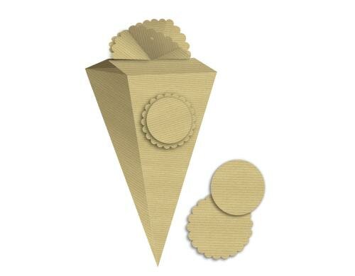 Ursus Schultüte Kraft sand 2 Stück 250 g/m2, 11.5 x 25 x 11.5 cm