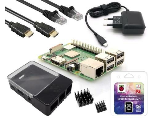 Raspberry Pi 3 Typ B+ Full Starterkit Inkl. Pi 3 B+, 16GB MicroSD, Sensehat,Case