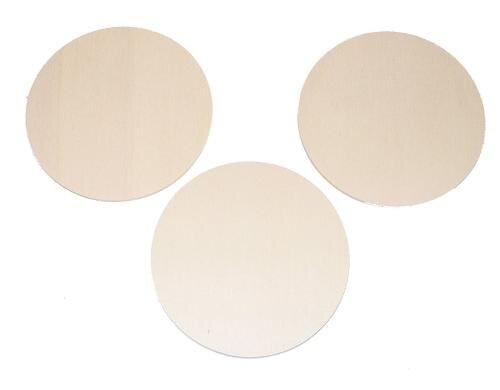 Glorex Holzscheibe 12 cm 3 Stück, FSC