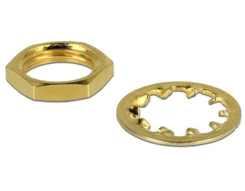 Delock Muttern für RP-SMA/ SMA Kabel 10x Mutter & Sicherungsring zur Befestigung