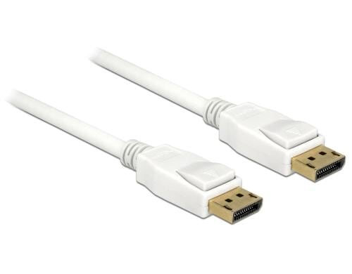 Delock DisplayPort - Displayport Kabel,50cm Weiss, Auflösung bis 3820 x 2160 @ 60 Hz