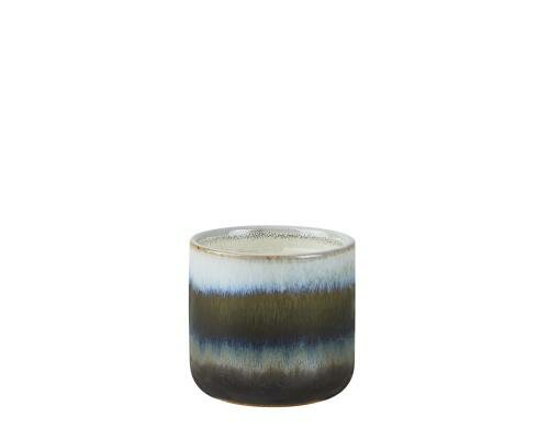 Villa Collection Duftkerze blau grün Baumwollblüte, 48h, 10x10cm