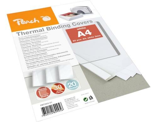 Peach Einbanddeckel weiss 3.0mm, 20 Blatt