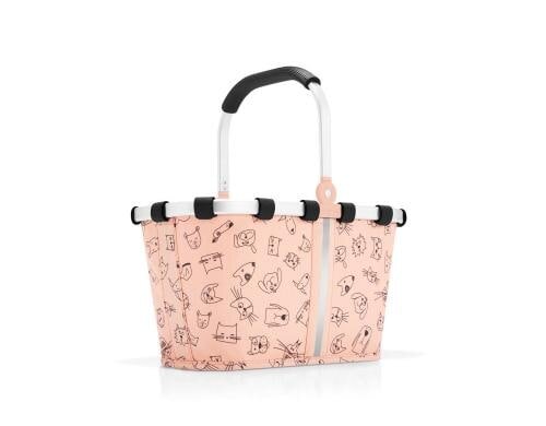 Reisenthel Einkaufskorb carrybag xs kids cats and dogs rose 5 l, 33.5 x 18 x 19.5 cm