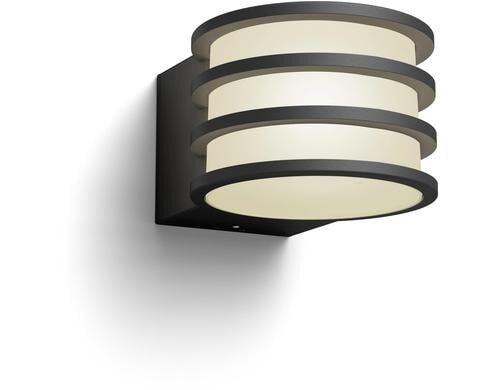 Philips Hue Wandleuchte Lucca bk 1x E27 inkl. 9.5W, 806 lm, 2700 K, Outdoor