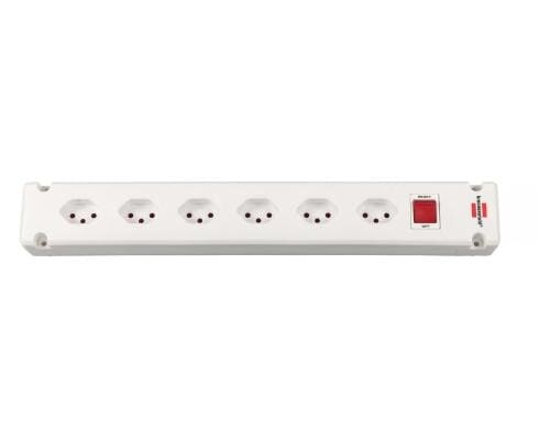 Brennenstuhl Bremounta Steckdosenleiste 6xT13, mit Schalter, weiss, ohne Kabel