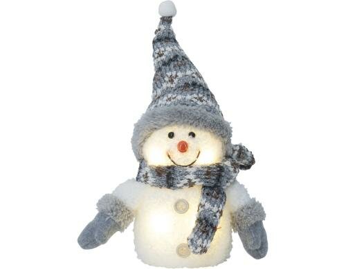Star Trading LED Schneeman grau klein 1 LED, Bat: 3x AAA, LxB: 15x25 cm