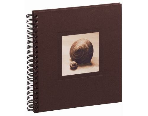 Pagna Spiralalbum Stoffeinband 240x250mm Natur/Schnecken, 50 Seiten