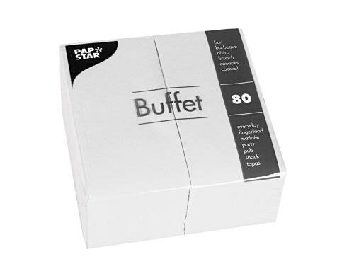 Papstar Servietten Buffet weiss 33x33 cm, 80 Stück