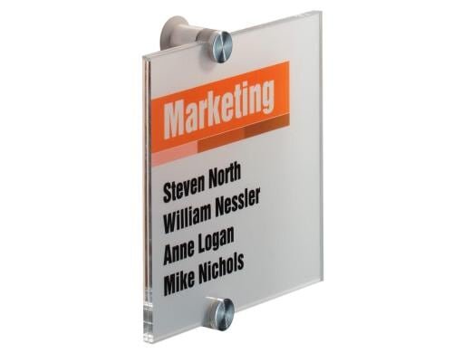 Durable Türschild Crystal Sign transparent Grösse: 148 x 148mm