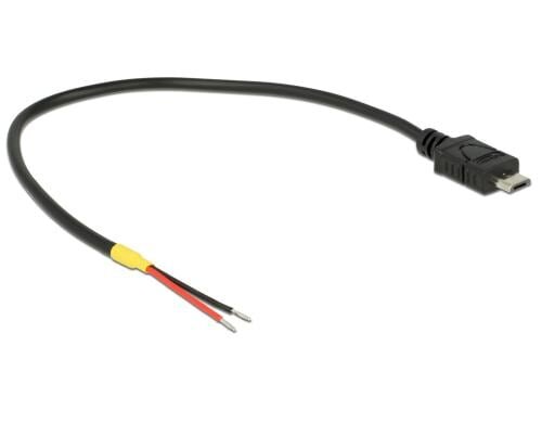 Delock USB Micro-B Kabel - 2Pol Strom, 15cm für z.B Raspberry Pi Stromversorgung