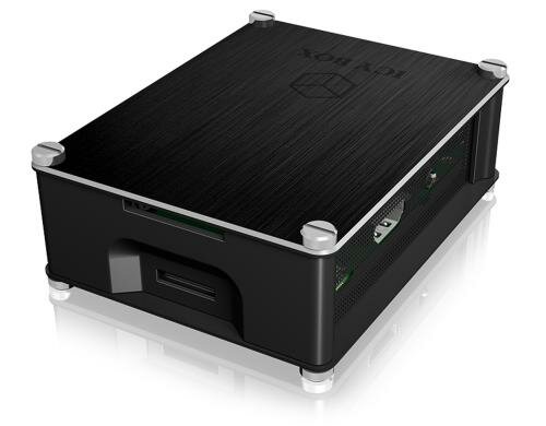 ICY-BOX Alu Gehäuse Raspberry Pi 2/3B+ Aluminiumgehäuse, schwarz
