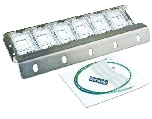 Wirewin 12-Port 1HE Patchpanel für Keystone dynamisch winkelbar 0° oder 45°, Metall,19