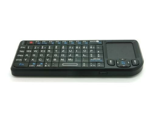 Mini Funk Tastatur mit Touchpad&Beleuchtung int. Laserpointer,mit USB Dongle, DE-Layout