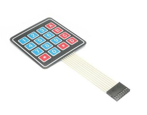 Folientastatur mit 4x4 Tasten mit Klebeschicht