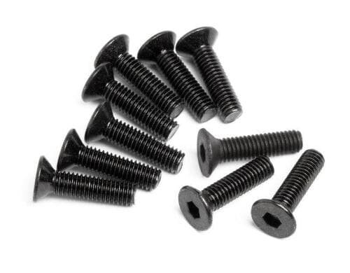 HPI FLAT HEAD SCREW M3X12MM 10PCS