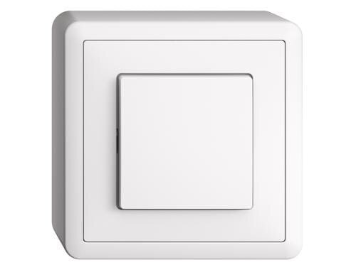 Feller EDIZIOdue Taster S-O, AP, weiss Komplettset mit Rahmen
