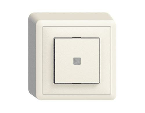 Feller EDIZIOdue Schalter S3, AP, weiss mit Kontrolllampe Frontlinse