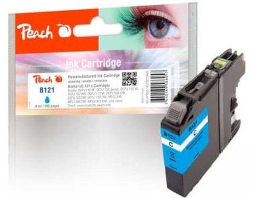 Peach Tinte Brother LC-121 Cyan 8ml, 300 Seiten