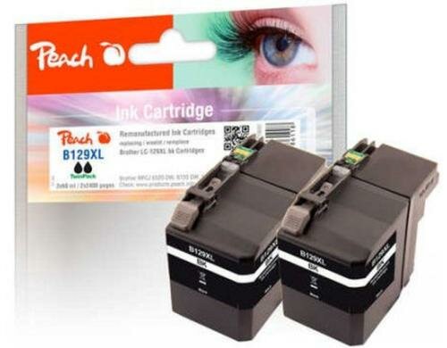 Peach Tinte Brother LC-129XL Black Twin 2x 60ml