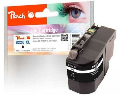 Peach Tinte Brother LC-22U XL black 50ml, 2570 Seiten