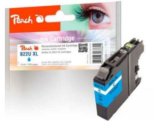 Peach Tinte Brother LC-22U XL cyan 15ml, 1735 Seiten