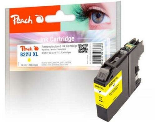 Peach Tinte Brother LC-22U XL yellow 15ml, 1735 Seiten