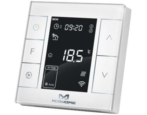 MCO Home Thermostat für Elektroheizungen Touchbuttons