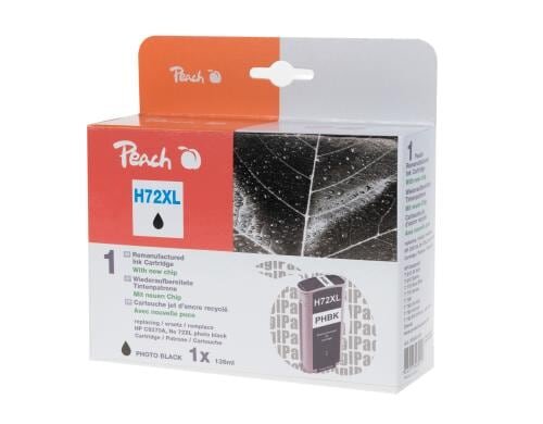 Peach Tinte HP C9370A, 72XL photo black Plottertinte, 138ml