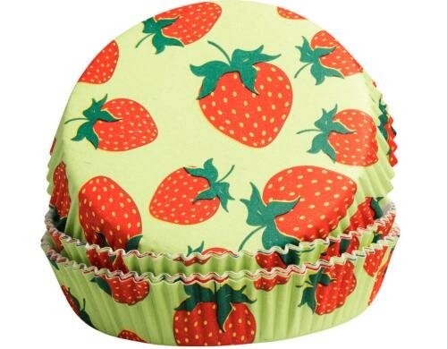 Demmler Tarte-Backform Sterne Erdbeere 12 Stück, 7,5 x 2 cm, Ofenkarton