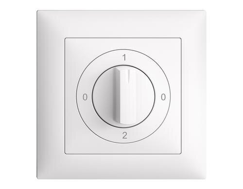Feller EDIZIOdue Drehschalter 0-1-0-2, UP Umschalter 2/1L, weiss