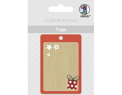 URSUS Geschenkanhänger Christmas Time 8 Paper Tags, Grösse 49x71 mm